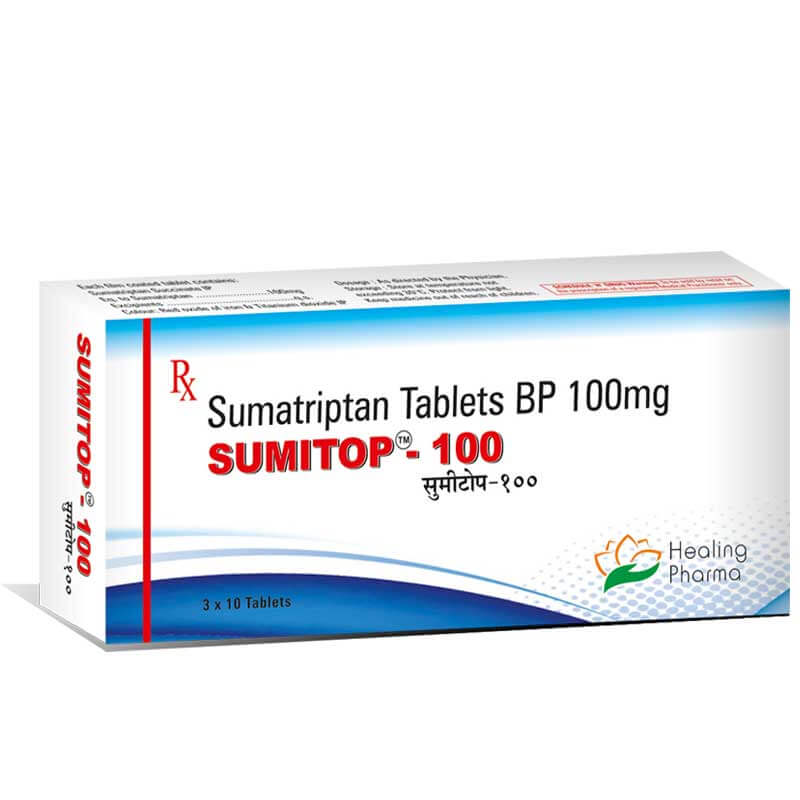 Sumitop Sumatriptan Tablet 100mg , Prescription, Treatment: Treatment Of Migraine