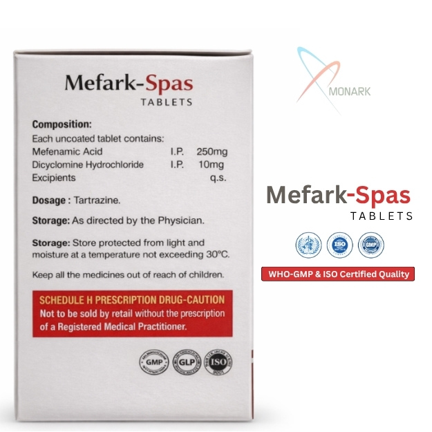 Mefenamic Acid, Dicyclomine Hydrochloride Tablets I.p. - Brand Name: Mefark-spas
