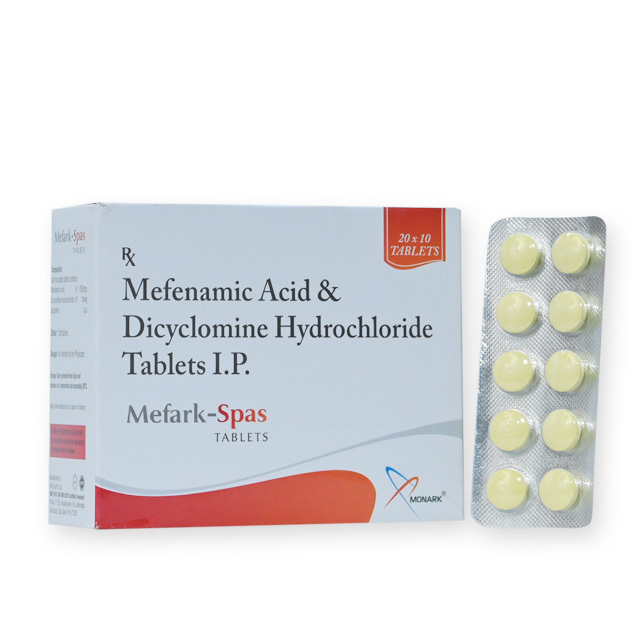 Mefenamic Acid, Dicyclomine Hydrochloride Tablets I.p. - Brand Name: Mefark-spas