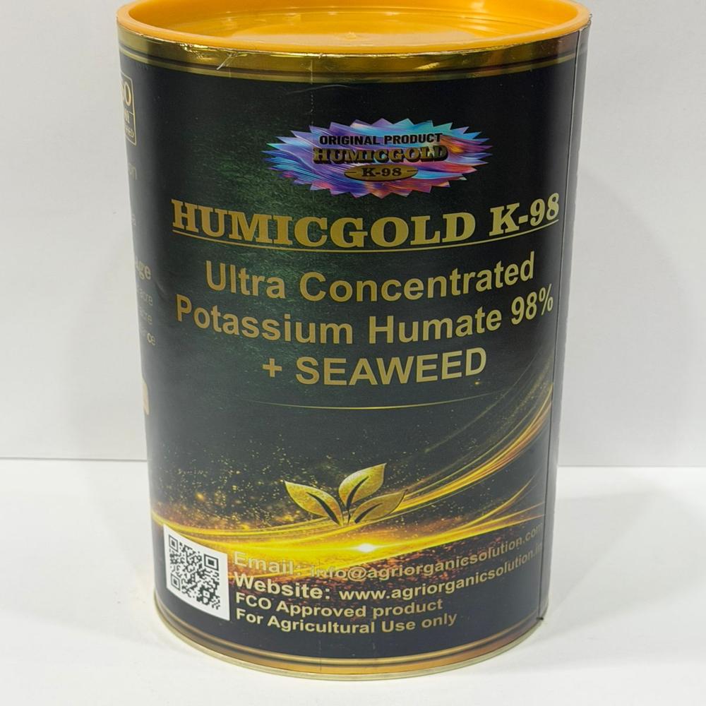 Humic Gold K 98- Ultra Concentrated Potassium Humate 98% + Seaweed Active Compound (1 Kg)