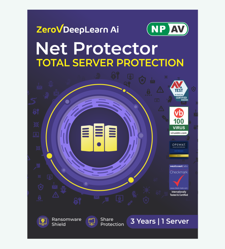 Net Protector Total Security 2026 - Server Edition / npav antivirus 2026, 1 User 3 year