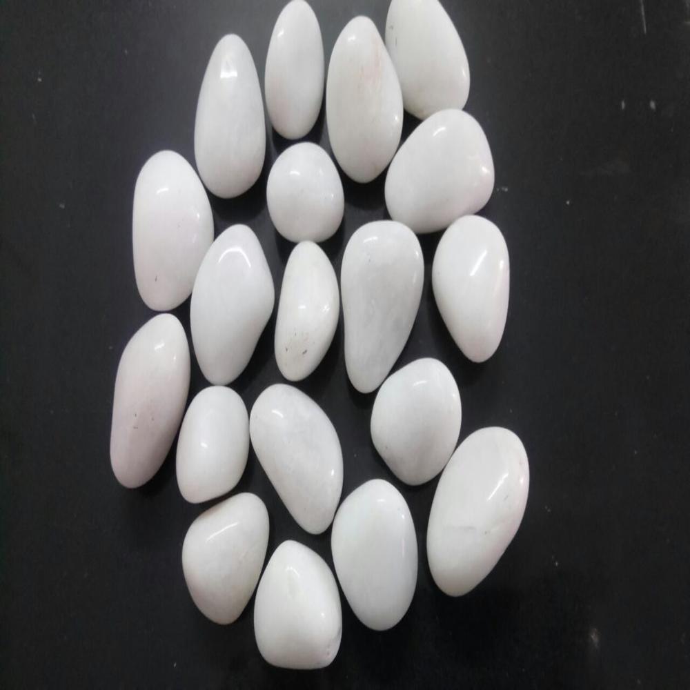 White Polished Agate Pebbles Stones for Garden Landscaping and Aquarium Decoration in Bulk