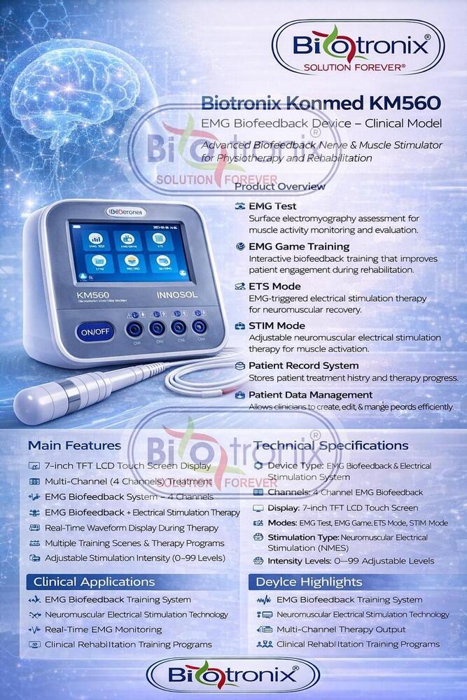 Konmed KM-560 4 Channel EMG Biofeedback Device with Therapy Functions