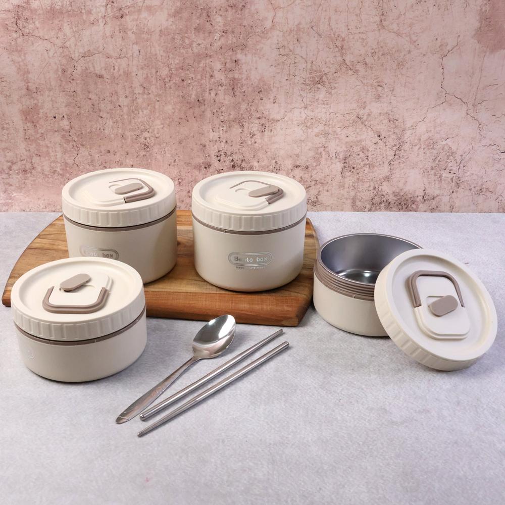 Bento Style Lunch Box Set with Multiple Containers, Carry Bag