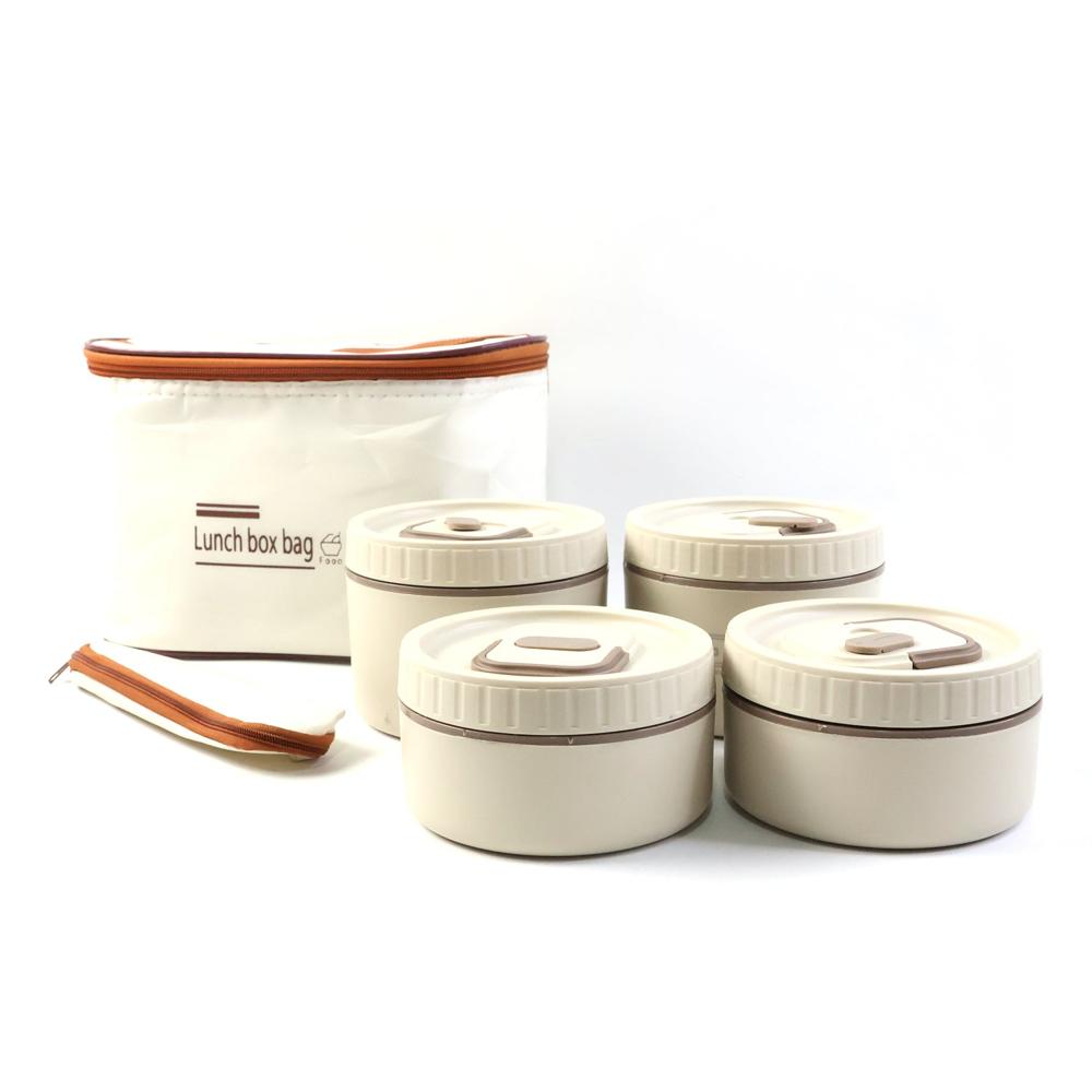 Bento Style Lunch Box Set with Multiple Containers, Carry Bag
