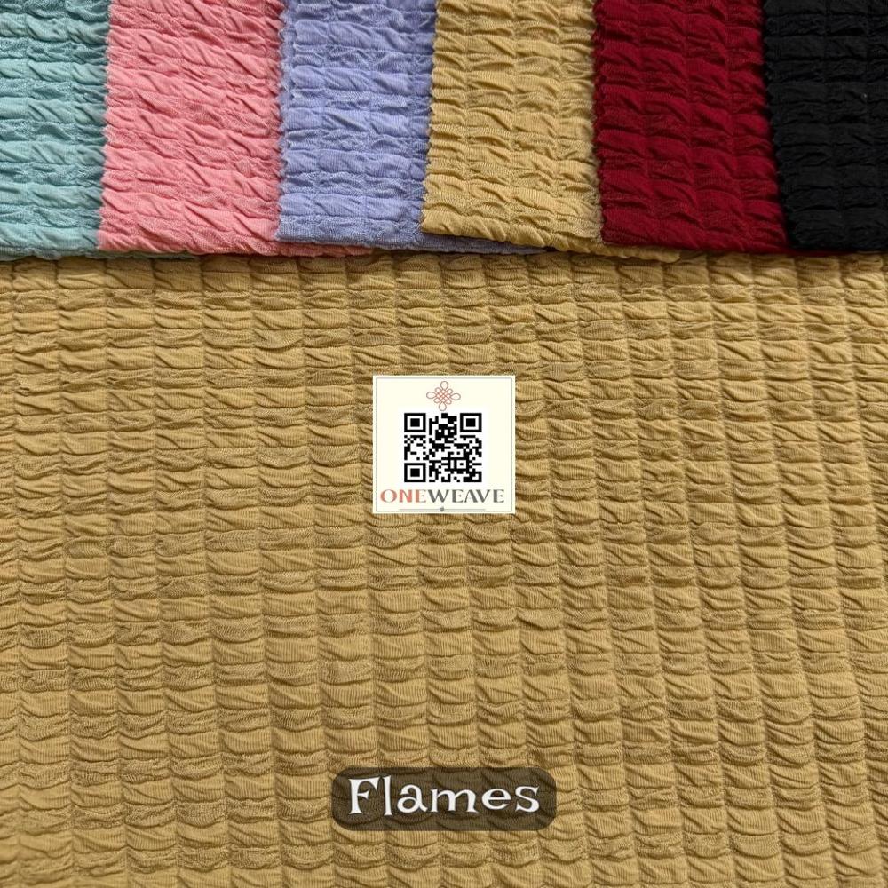 Flames Polyester Lycra Fabric