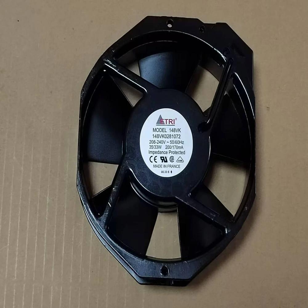 ETRI 148VK0281072 208/240V AC 35/33W Ball Bearing 15038mm Industrial Axial Cooling Fan (METAL)