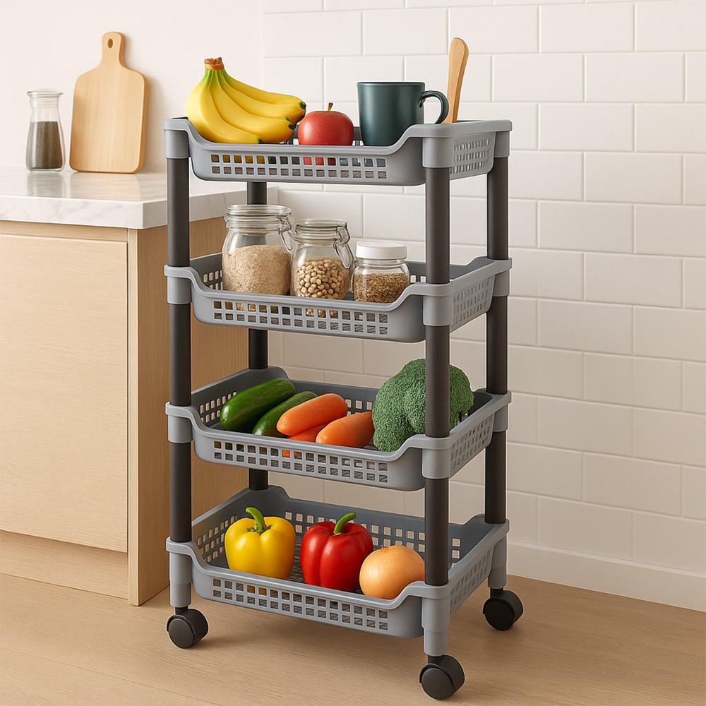 Apex 4 Layer Big Multipurpose Plastic Storage Rack