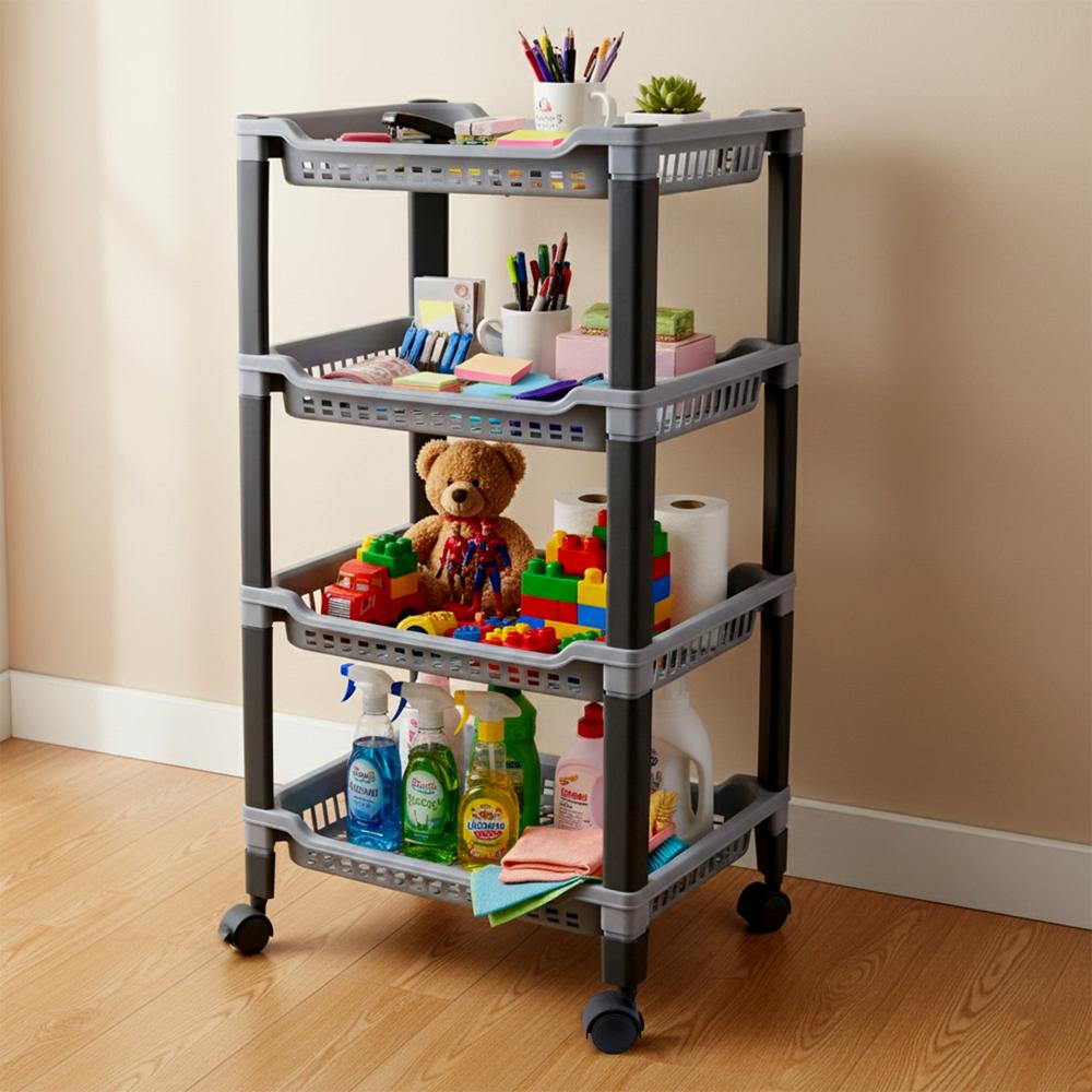 Apex 4 Layer Big Multipurpose Plastic Storage Rack