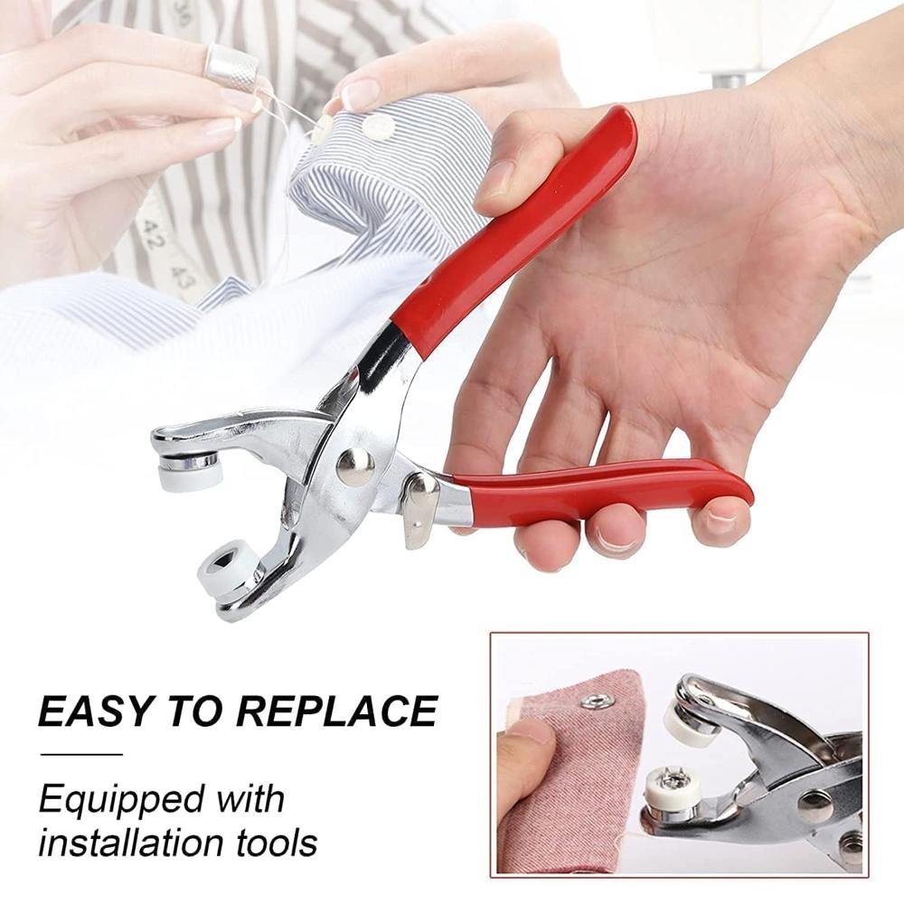 Snap Button Fastener Kit With Pliers Tool - Material: Metal