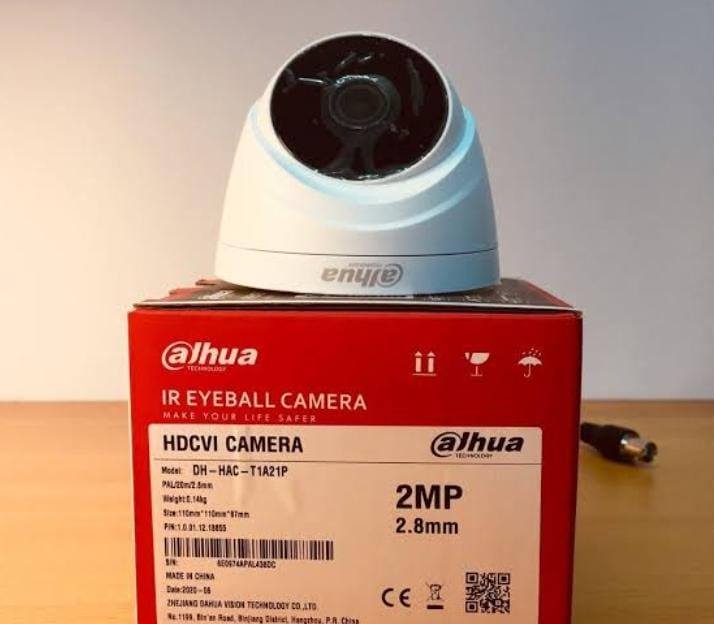 DAHUA HD 2MP DOME CAMERA DH-HAC-T1A21P-U-A