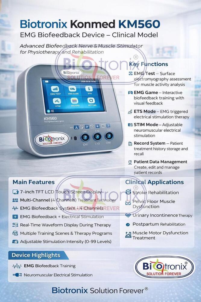 Konmed KM-560 Clinical Biofeedback Device with Muscle Activation