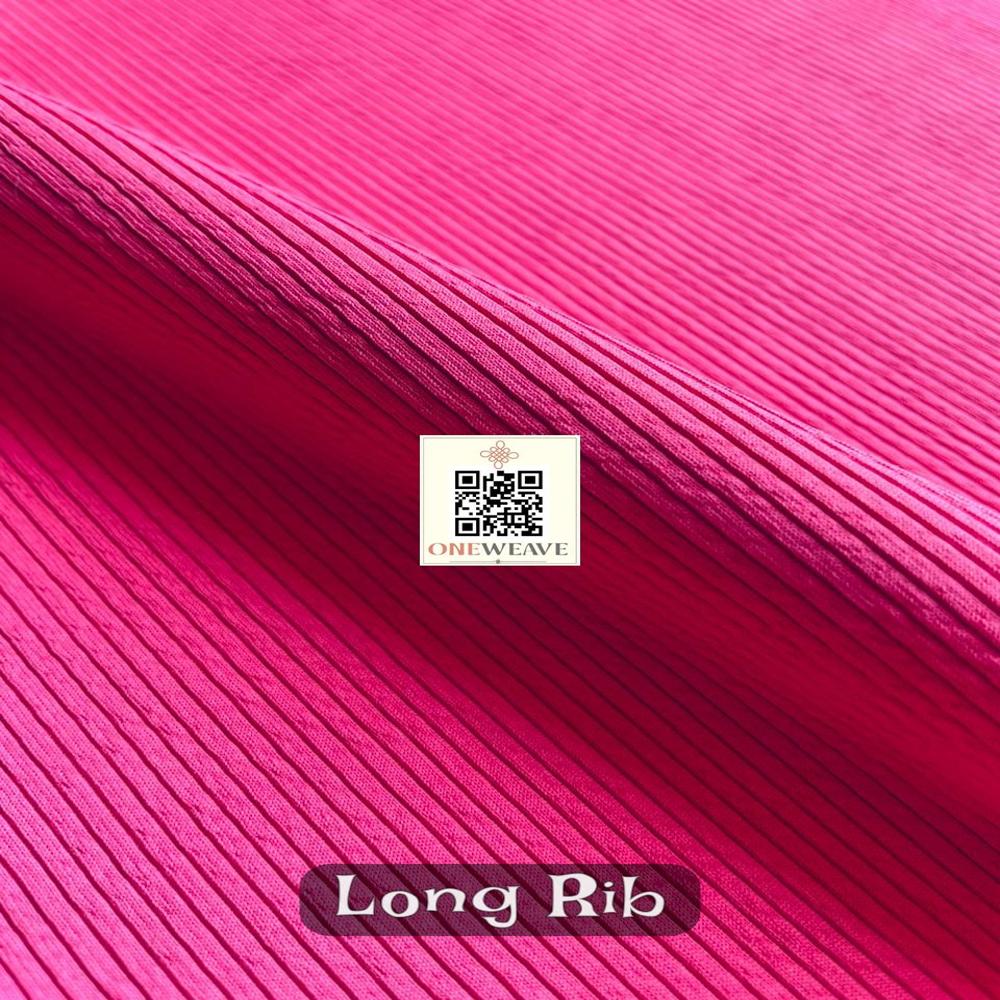 Longrib Polyester Lycra Fabric