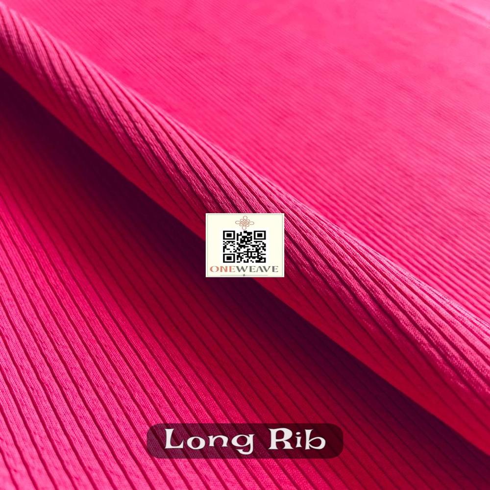 Longrib Polyester Lycra Fabric