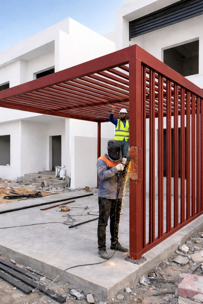 Building Steel Pergola