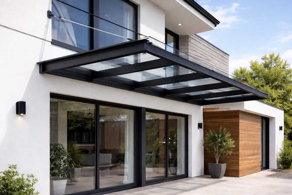 Modern House With Glass Canopy
