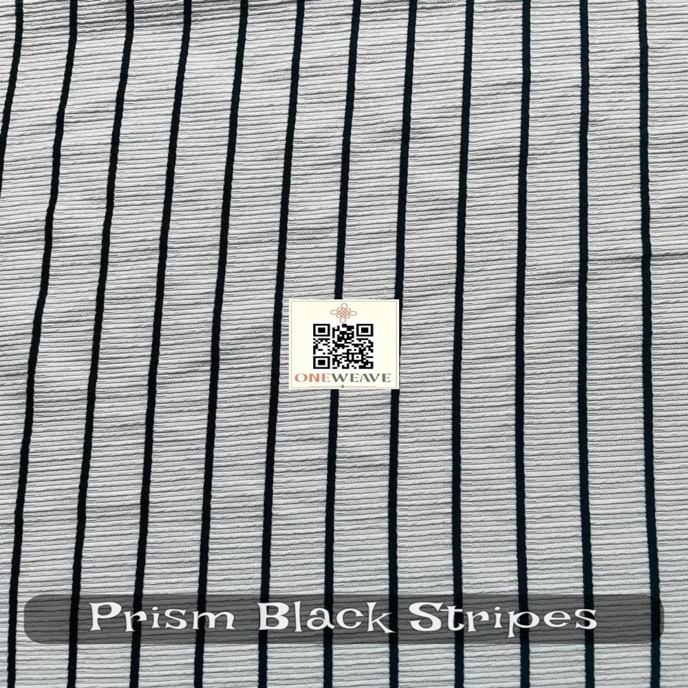 Prism Black Polyester Lycra Fabric