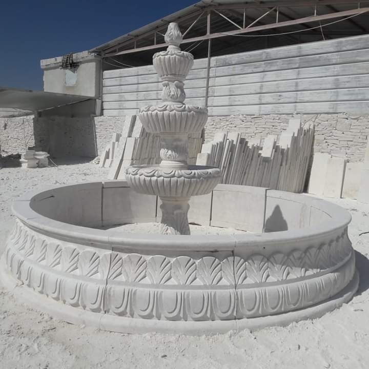 White Marble Water Fountain