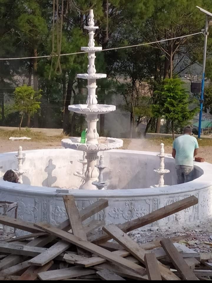 White Marble Water Fountain