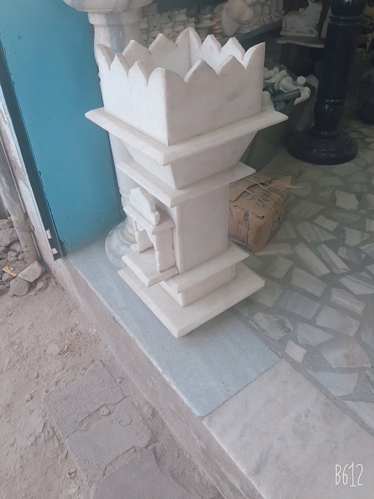 White Marble Flower Pot