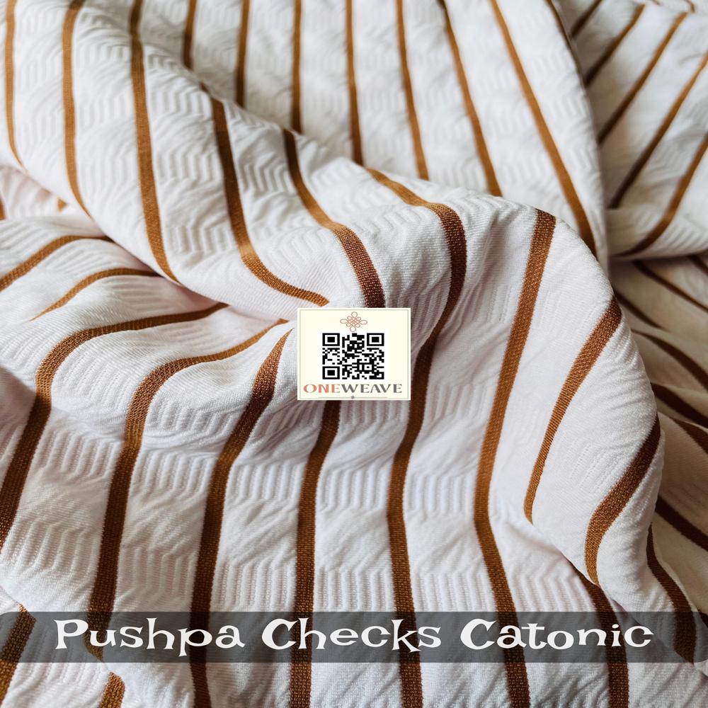 PUSHPA CHECKS POLYESTER LYCRA FABRIC