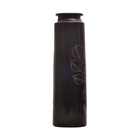 Black pottery flower vases