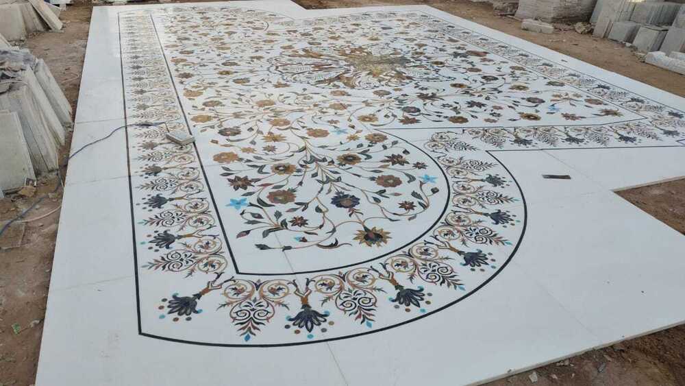 Marble Stone Flooring Inlay Work
