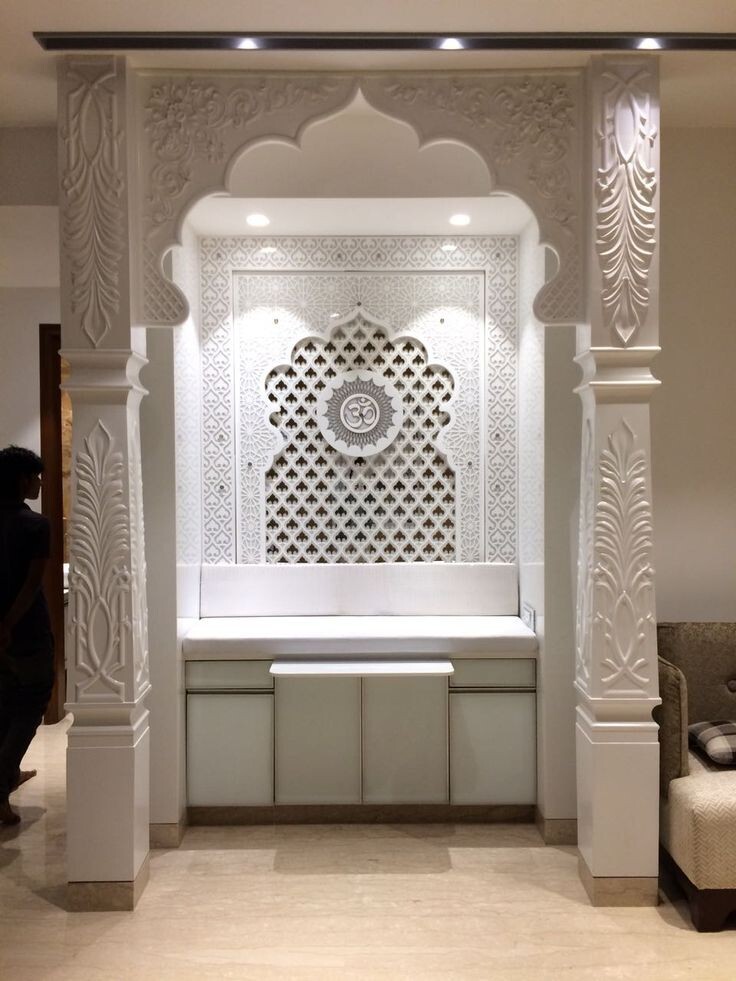 Elegant Marble Carved Temple