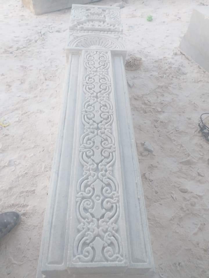 Marble Temple With Inlay Work