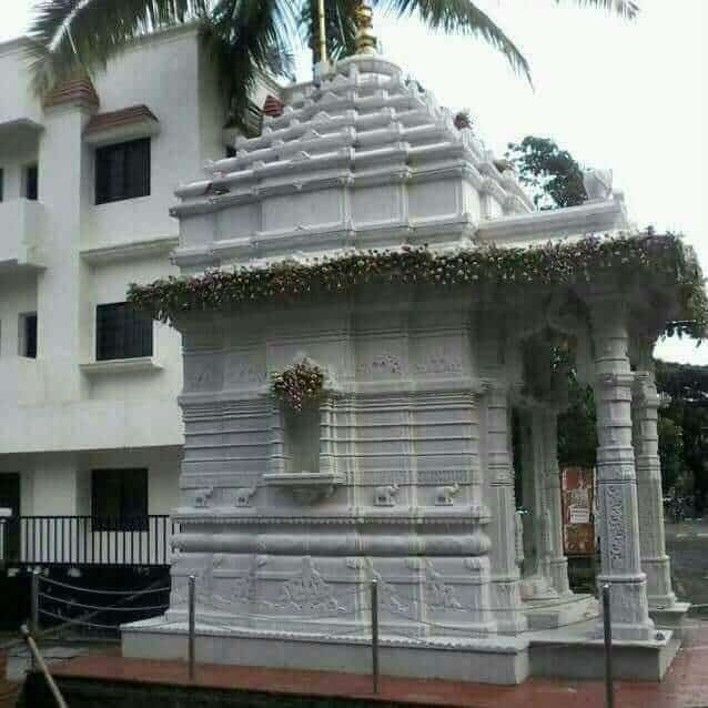 White Hindu Marble Carved Temple
