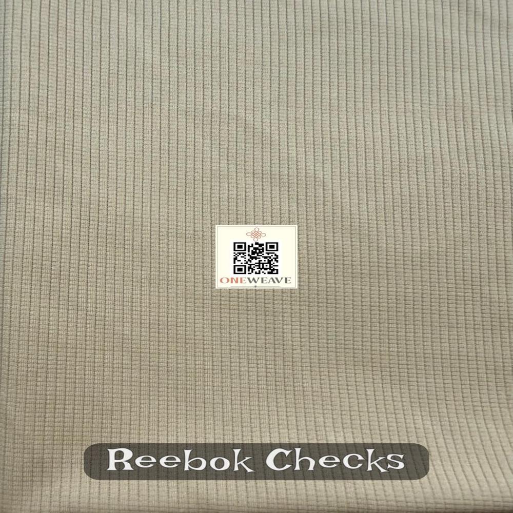 Reebok Checks Polyester Lycra Fabric - 92% Polyester 8% Lycra, 58-60 Inch, Multicolor, 4-way Stretch Quick-dry Breathable