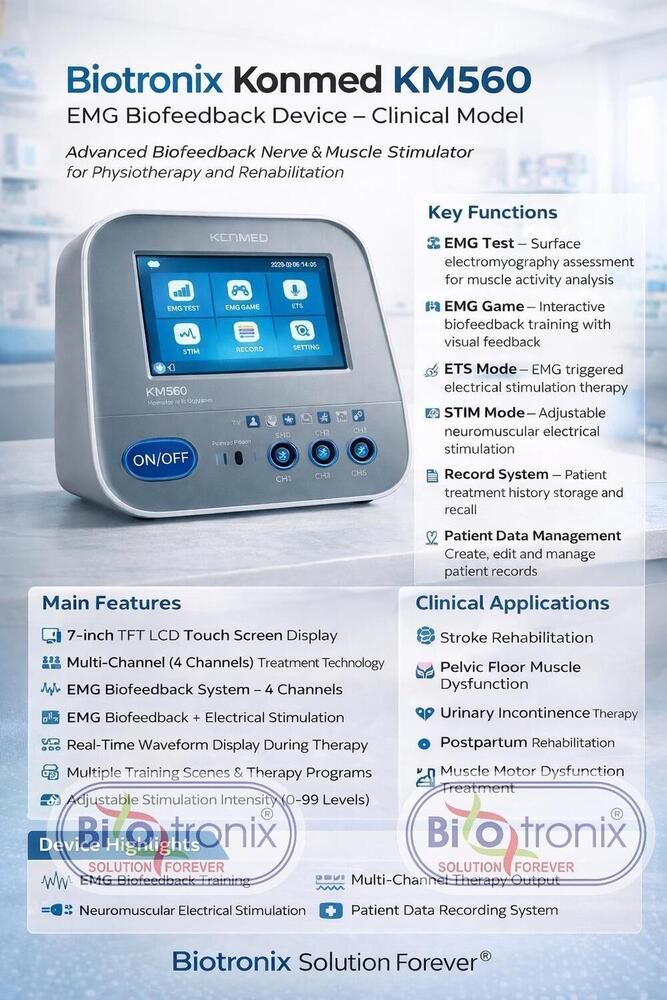 Konmed KM-560 Biofeedback Device with Electrical Muscle Training