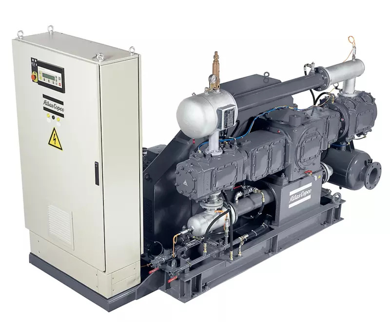 atlas copco oil free screw compressor
