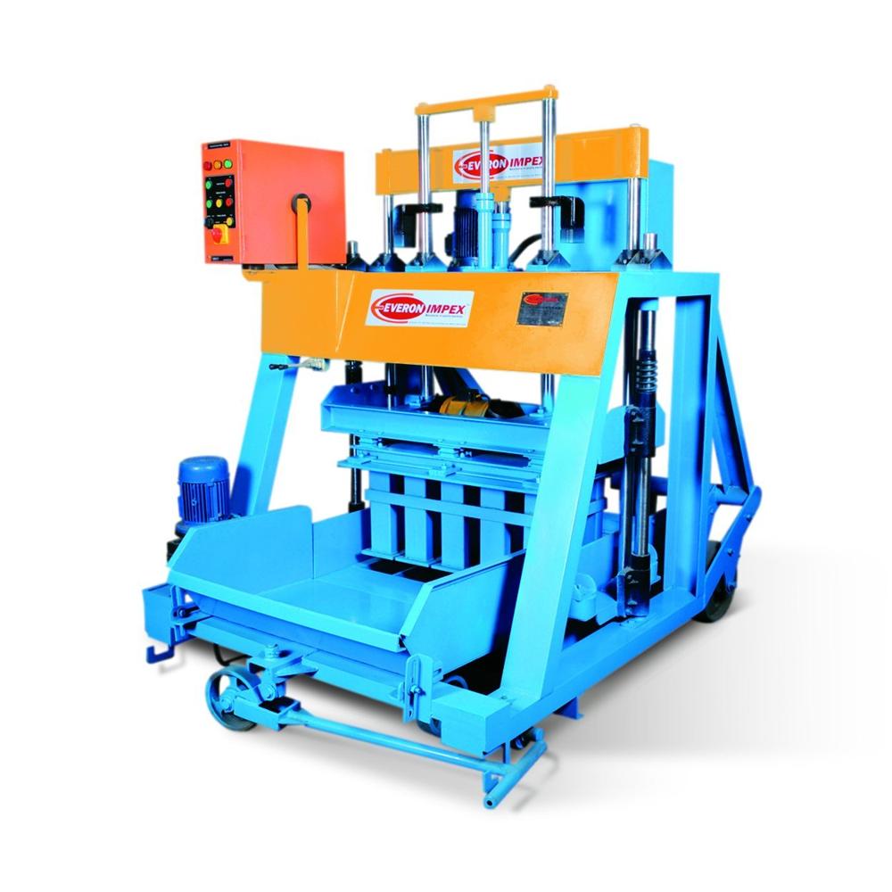 Automatic Hollow Block Making Machine - Color: Blue
