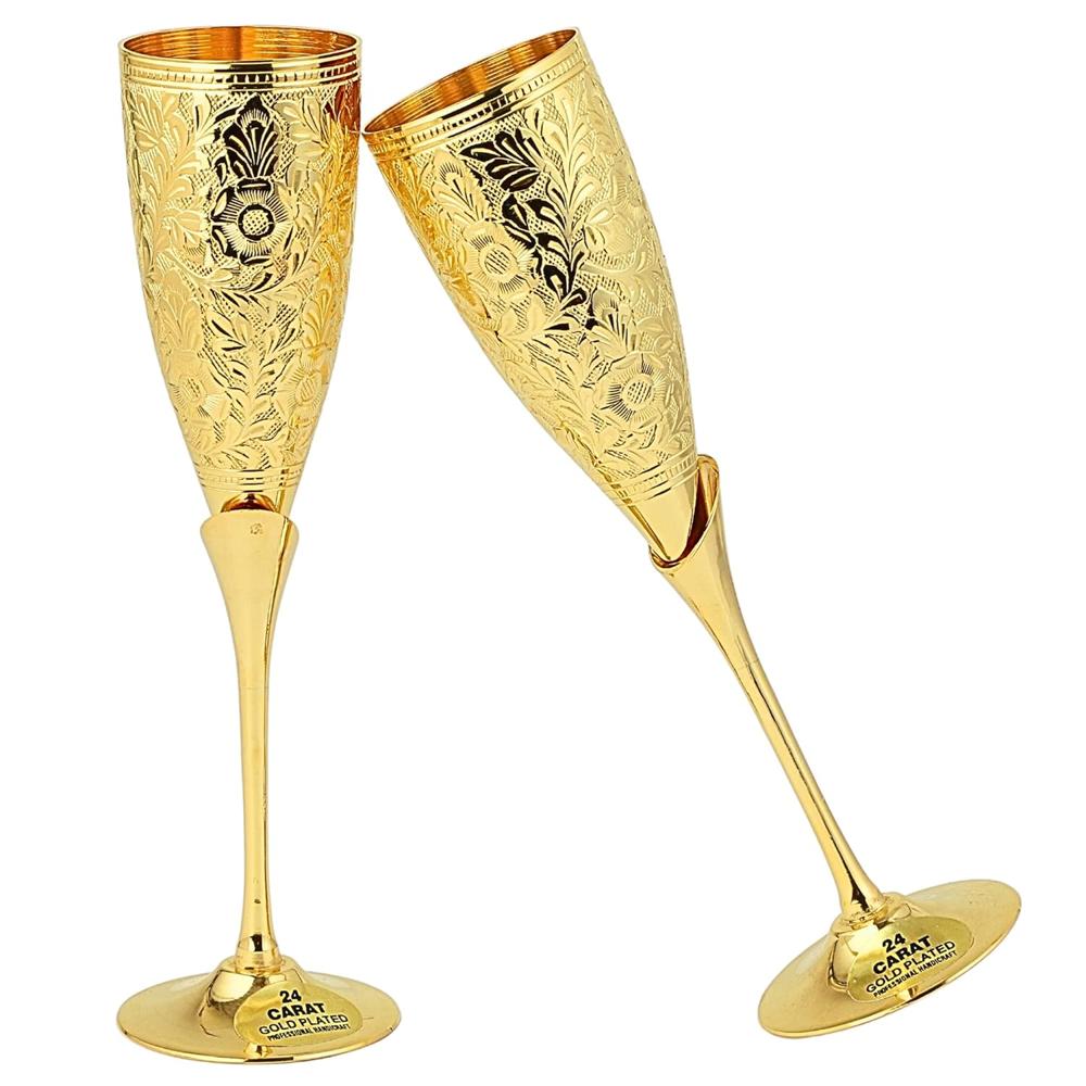 Brass Gold Plated Glass
