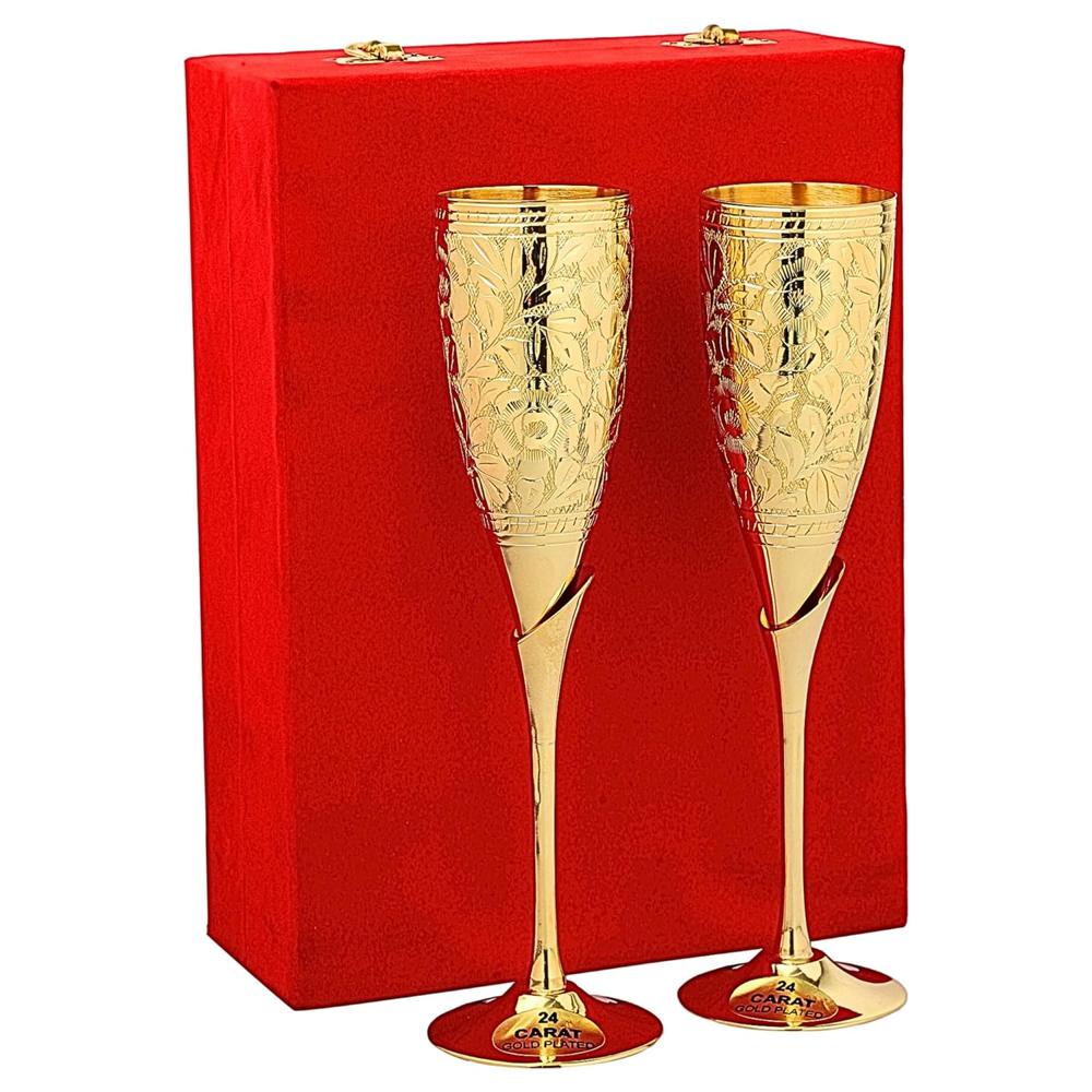 Brass Gold Plated Glass