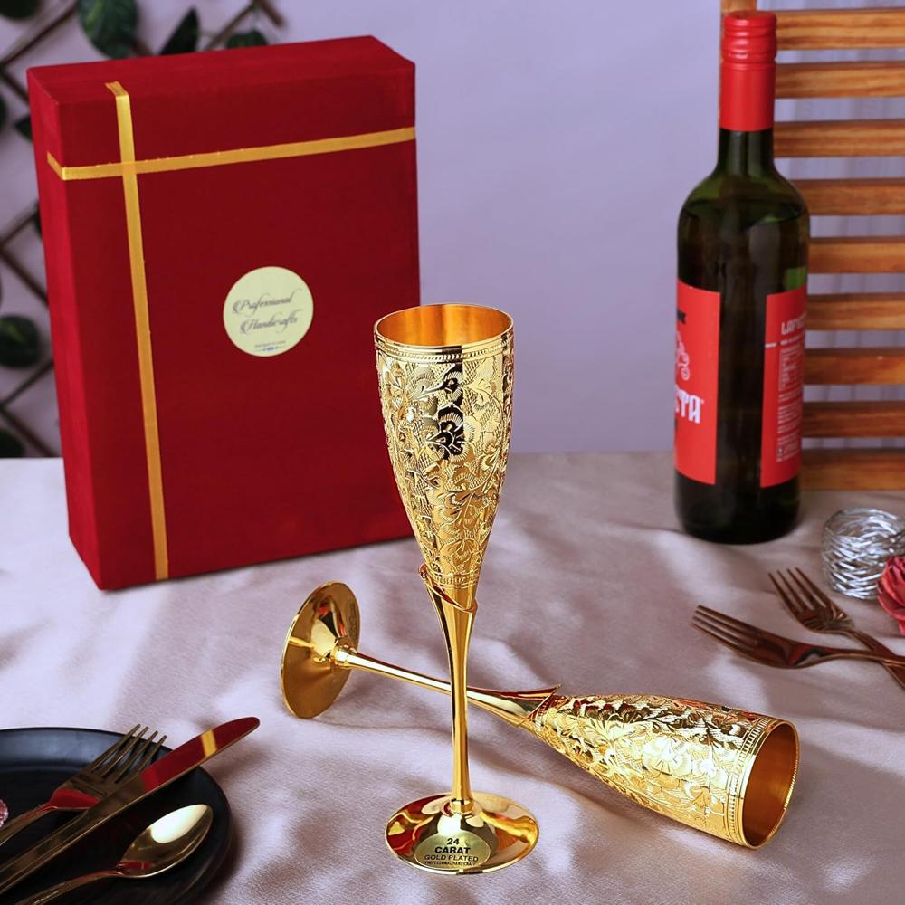 Brass Gold Plated Glass