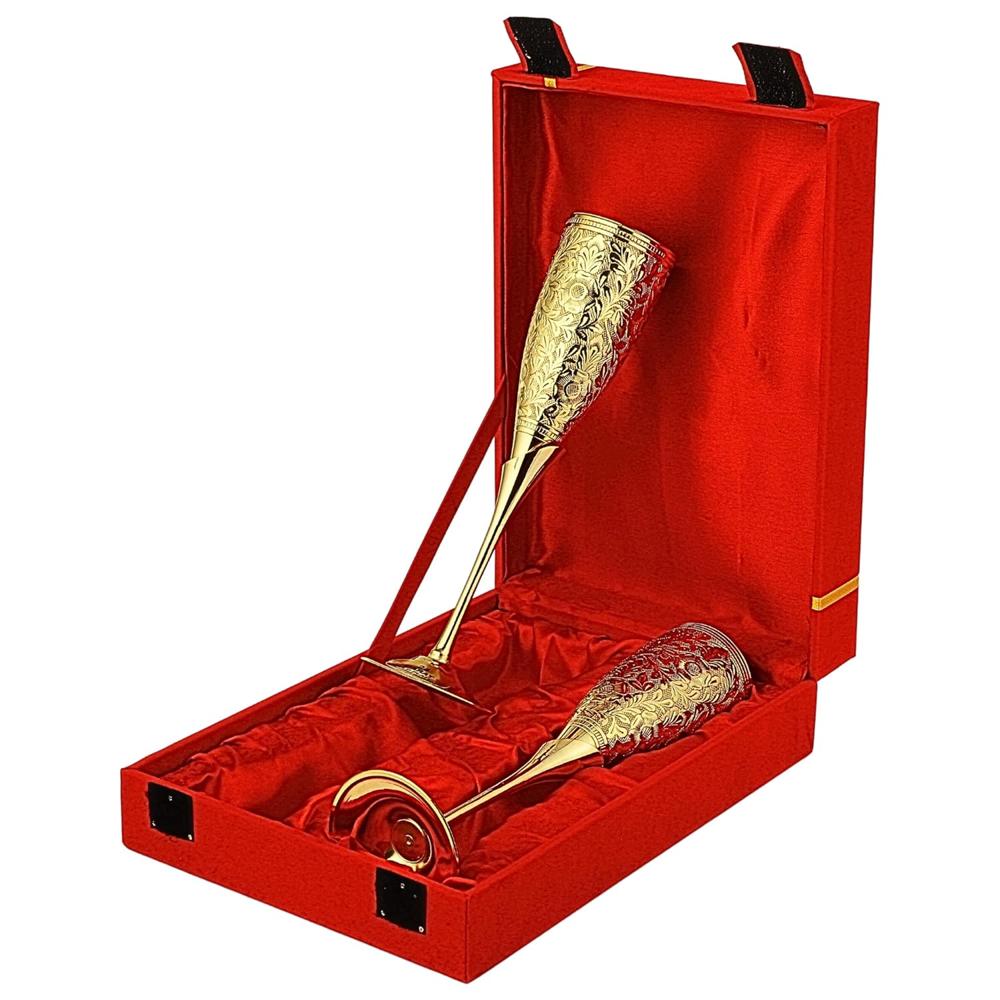 Brass Gold Plated Glass