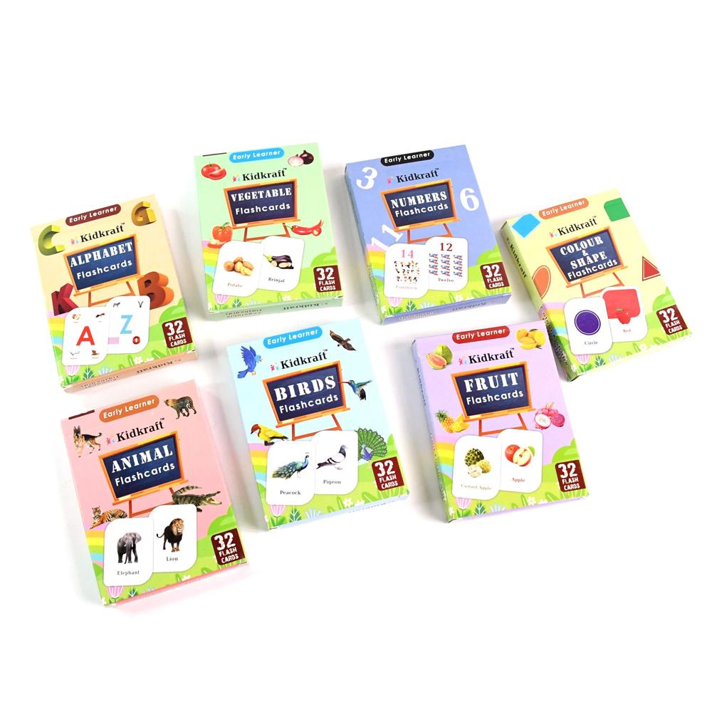 7 in 1 Kidkraft Early Learner Flashcard Combo Set ( 224 PC  CARD)