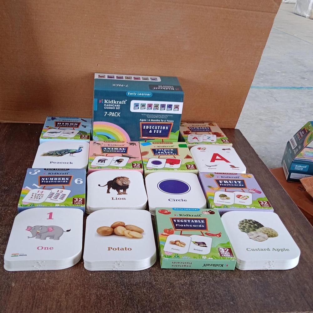 7 in 1 Kidkraft Early Learner Flashcard Combo Set ( 224 PC  CARD)