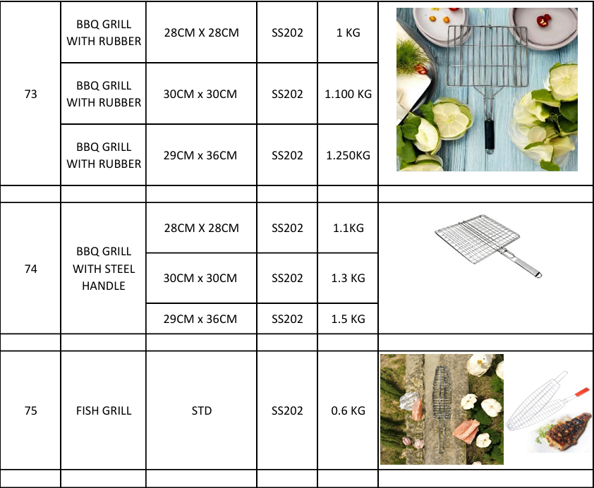 Bbq Grill And Rubber Handle - Color: Silver