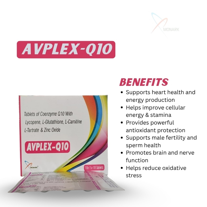 Ubidecarenone ( Co Enzyme Q10)100mg + L-carnitine Ltartrate 50mg + L-glutathione 10mg + Eicosapentaenoic Acid (Epa) 90mg + Docosahexaenoic Acid (Dha) 60mg + Lycopene (as 10% ) 8000mcg + Zinc 12.5mg TABLET (FOOD)