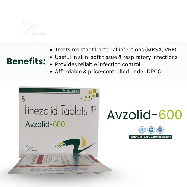 Linezolid 600mg Tablet (Under Dpco) - Brand Name: Avzolid-600