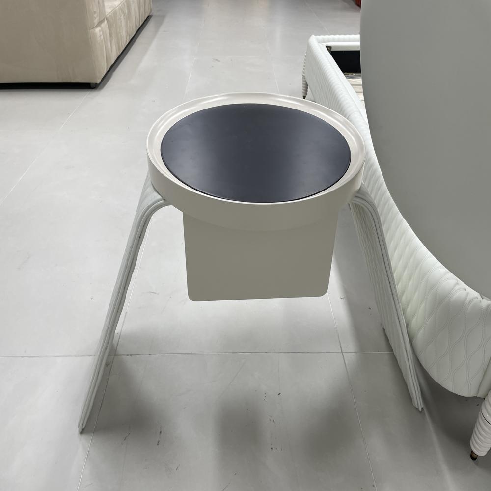 Minimalist Curved Leg Night Stand - Color: White