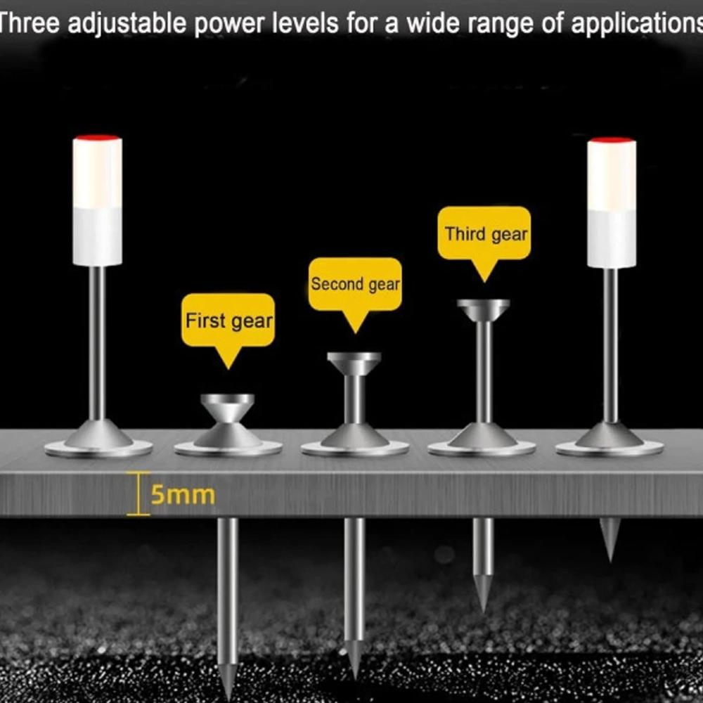 Manual Wall Fastening Tool Nail Gun With Steel Nails Set (1 Set) - Color: Mix