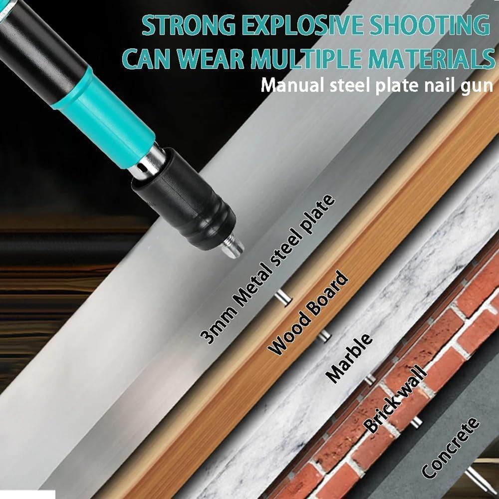 Manual Wall Fastening Tool Nail Gun with Steel Nails Set (1 Set)