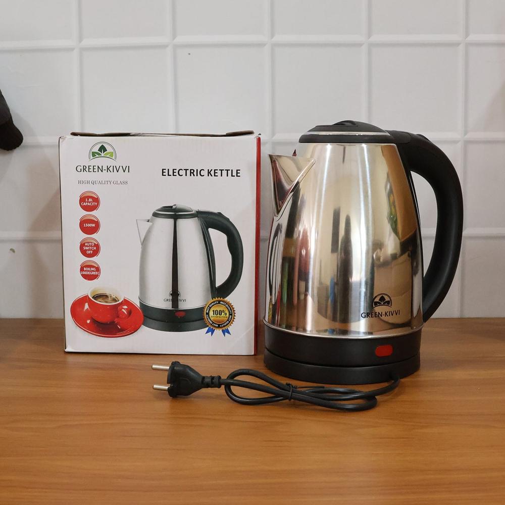 Electric Stainless Steel Kettle (1800ML, 1 Pc)