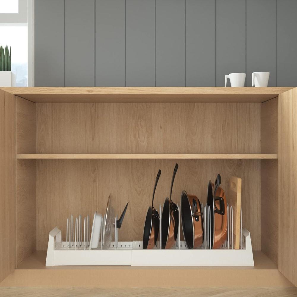 Pots And Pans Organizer Rack For Under Cabinet - Color: Mix
