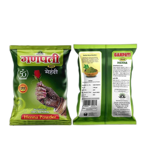 Mehendi Packaging Laminated Pouches - Pvc Material, Soft Texture, Heat Sensitive, Available In Multiple Colors | Ideal For Beauty Salons And Events