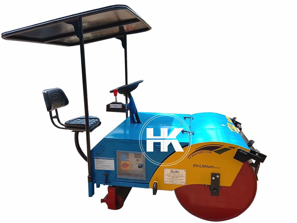 One Ton Electric (EV Battery Powered) Mini Rider On Type Cricket Pitch Roller
